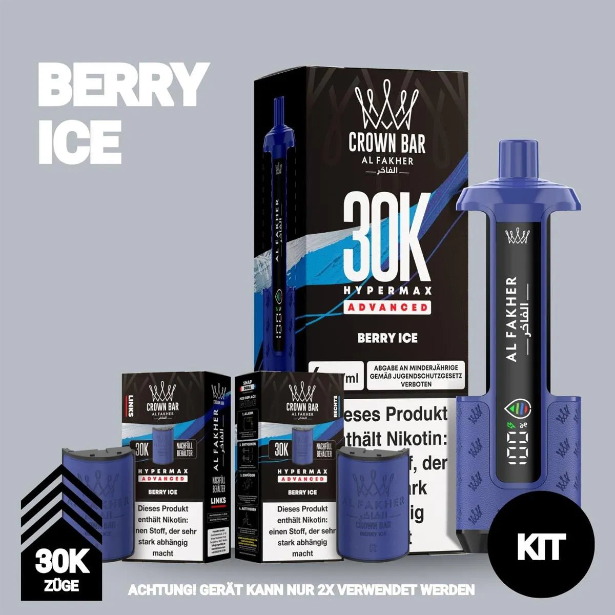 Al Fakher 30K Hypermax Berry Ice