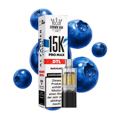 Al Fakher Crown Bar 15K Pro Max DTL Pod Blue Blast 10ml