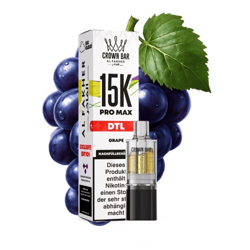 Al Fakher Crown Bar 15K Pro Max DTL Pod Grape 10ml