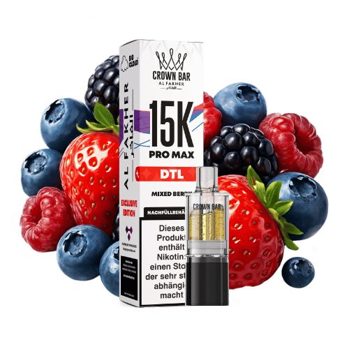 Al Fakher Crown Bar 15K Pro Max DTL Pod Mixed Berry 10ml