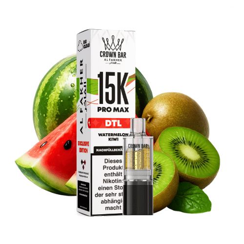 Al Fakher Crown Bar 15K Pro Max DTL Pod Watermelon Kiwi 10ml