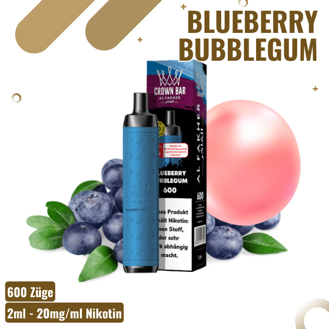 Al Fakher 600 Crown Bar Blueberry Bubblegum