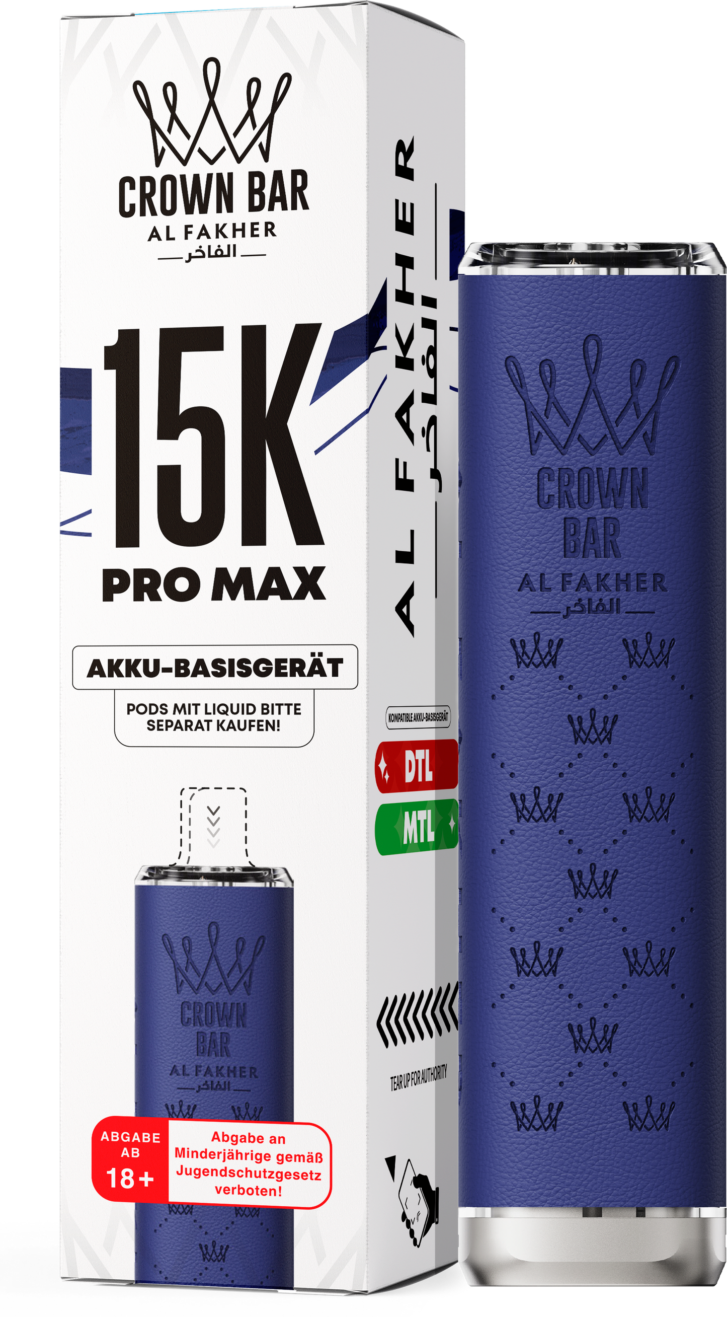 Al Fakher Crown Bar 15K Pro Max Basisgerät Blue