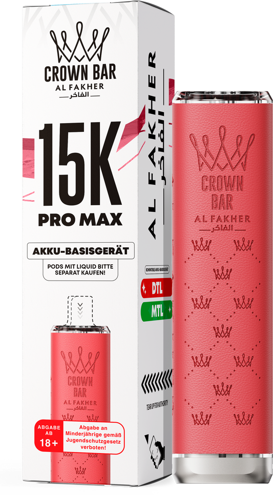 Al Fakher Crown Bar 15K Pro Max Basisgerät Pink