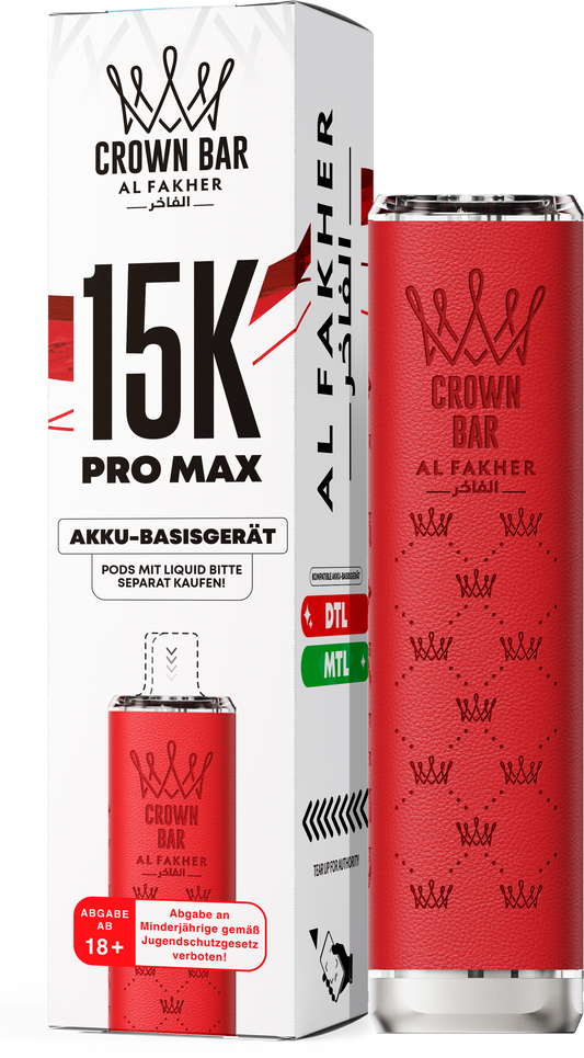 Al Fakher Crown Bar 15K Pro Max Basisgerät Red
