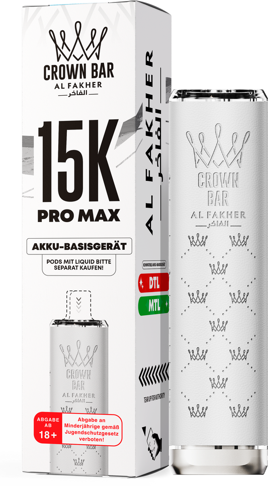 Al Fakher Crown Bar 15K Pro Max Basisgerät White