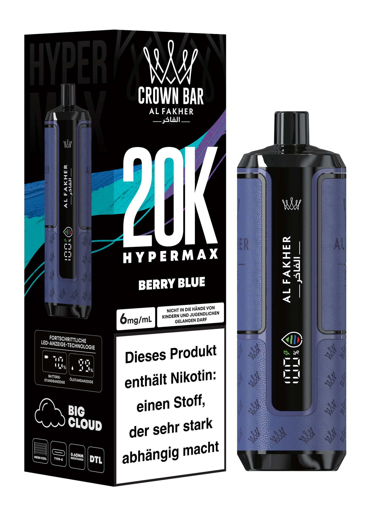 Al Fakher 20K Hypermax BERRY BLUE