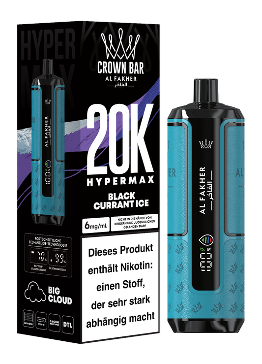 Al Fakher 20K Hypermax BLACKCURRANT ICE