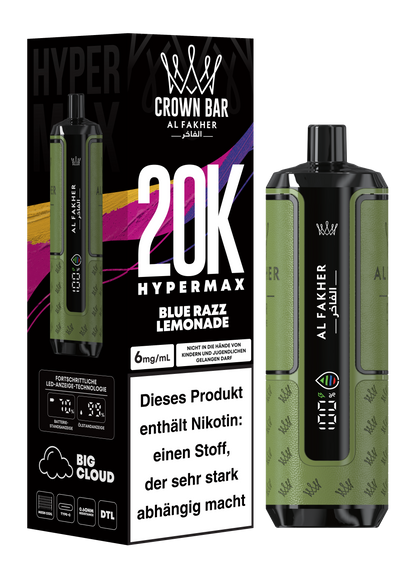 Al Fakher 20K Hypermax BLUE RAZZ LEMONADE