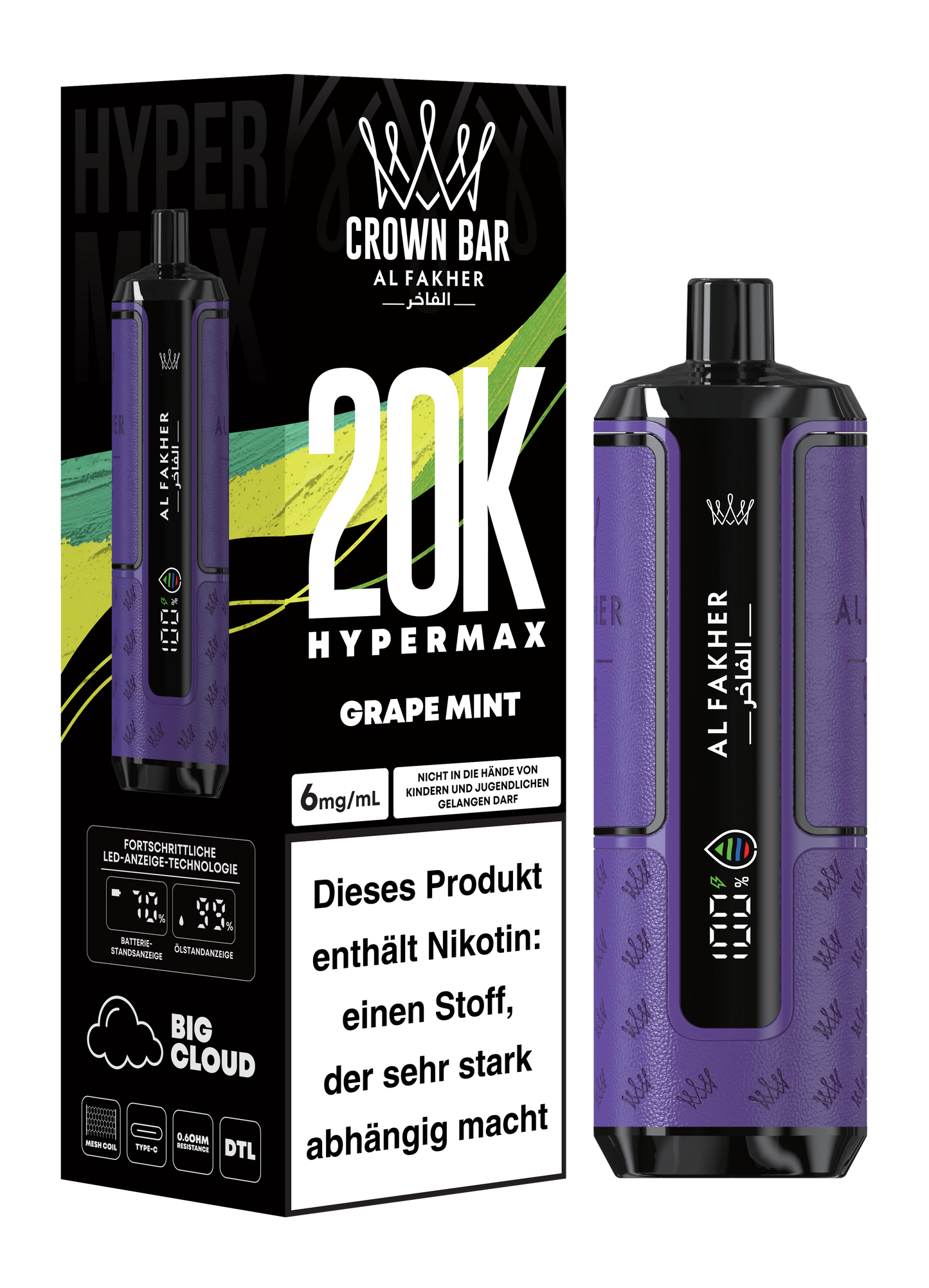 Al Fakher 20K Hypermax GRAPE MINT