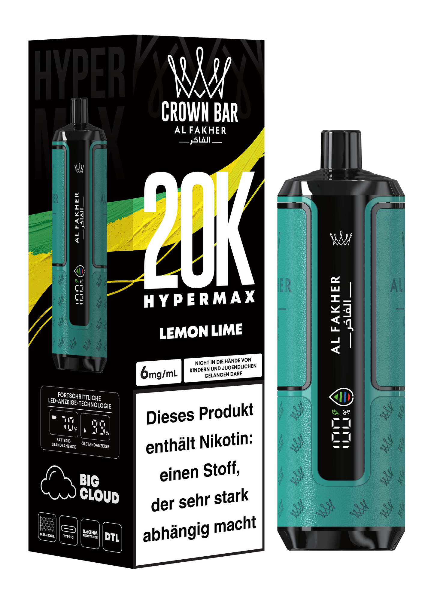 Al Fakher 20K Hypermax LEMON LIME