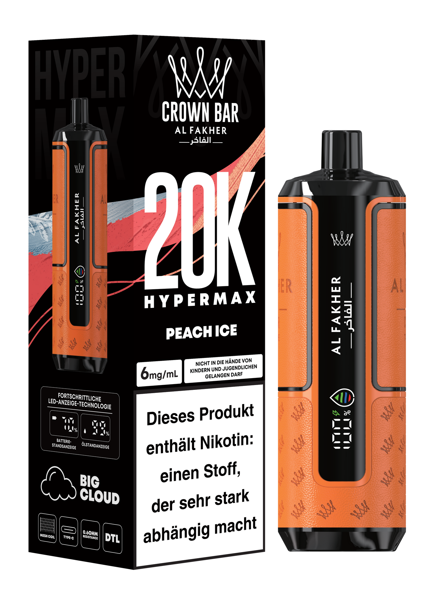 Al Fakher 20K Hypermax PEACH ICE