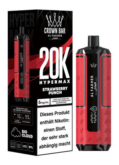 Al Fakher 20K Hypermax STRAWBERRY PUNCH