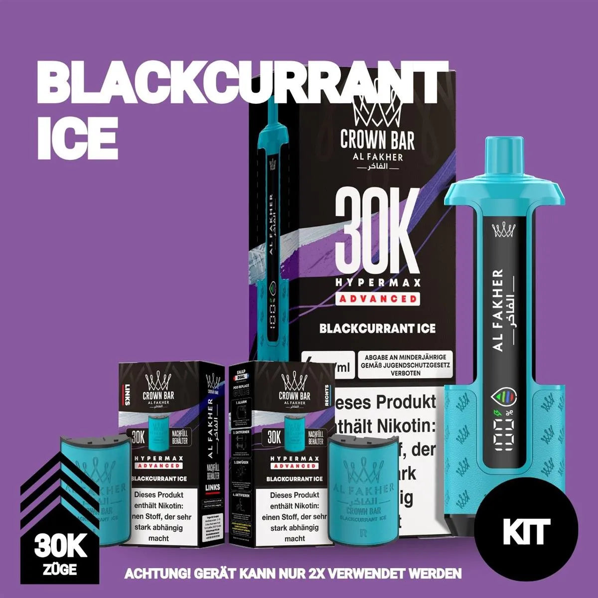 Al Fakher 30K Hypermax Blackcurrant Ice