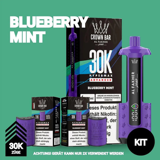 Al Fakher 30K Hypermax Blueberry Blueberry Mint
