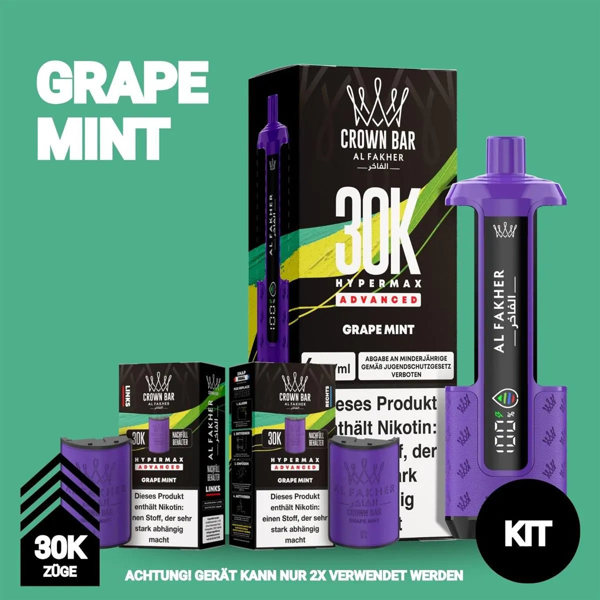 Al Fakher 30K Hypermax Grape Mint