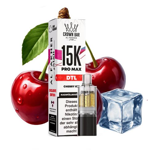 Al Fakher Crown Bar 15K Pro Max DTL Pod Cherry Ice 10ml