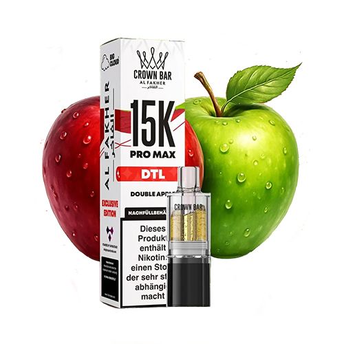 Al Fakher Crown Bar 15K Pro Max DTL Pod Two Apple 10ml