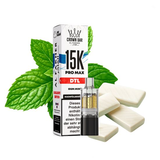 Al Fakher Crown Bar 15K Pro Max DTL Pod Gum Mint 10ml
