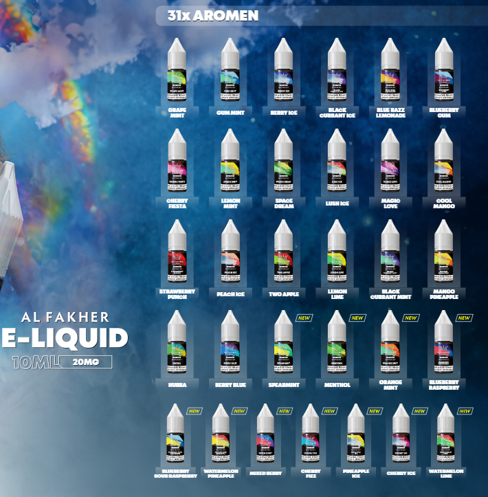 Al Fakher Liquid 11mg & 20mg - Alle Sorten